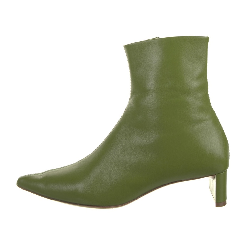 Mansur Gavriel leather ankle boots with block heel EUC size 38/7.5